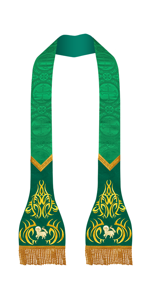 SET OF 4 ROMAN STOLE WITH SPIRITUAL MOTIF