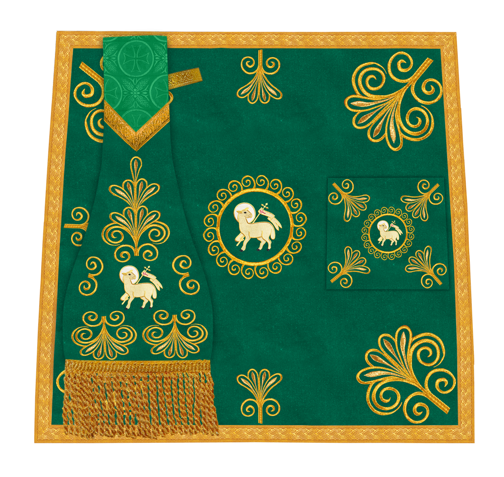 Church Mass Set with Elegant Liturgical Embroidery