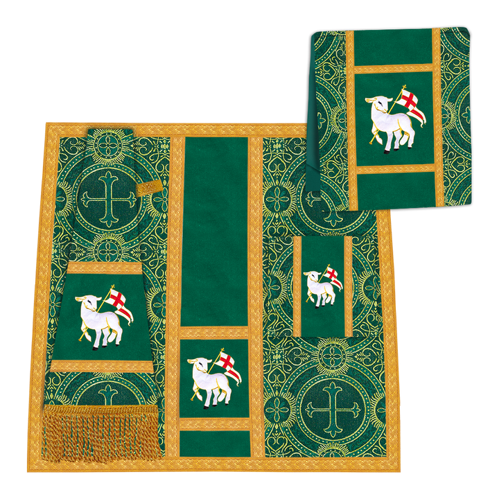 Fiddleback romano con ribetes trenzados tejidos 