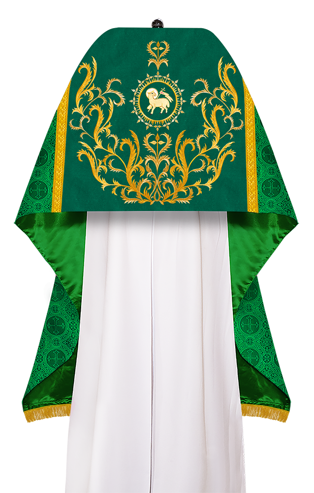 Liturgical motif embroidered Humeral Veil