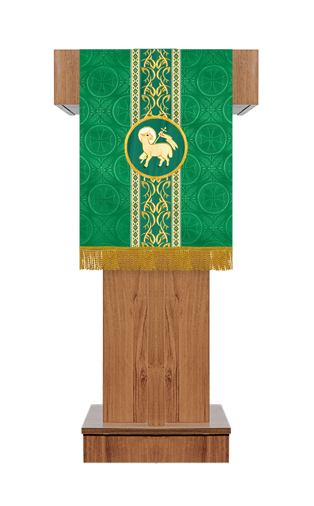 Liturgical Altar Table Cloth with Elegant Embroidery Trims