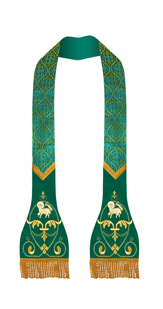 Liturgical Stole with embroidered motif