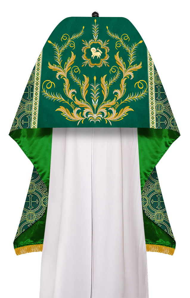 Humeral Veil Vestment with Ornate Embroidery Motif