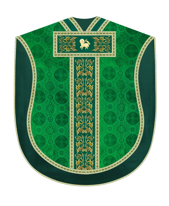 Liturgical Borromean Chasuble With Detailed Embroidery and Trims