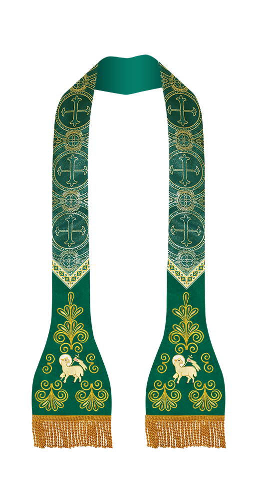 Roman Stole with Spiritual embroidery