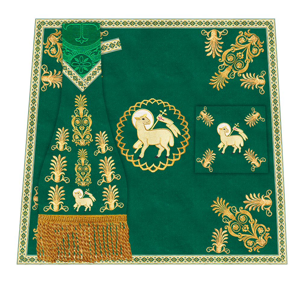 Roman Chasuble Vestments Adorned With Trims