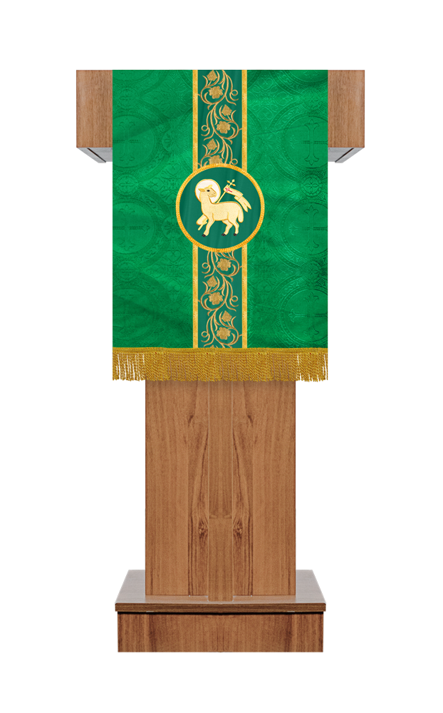 Pulpit/Lectern with Grapes Embroidery Trim