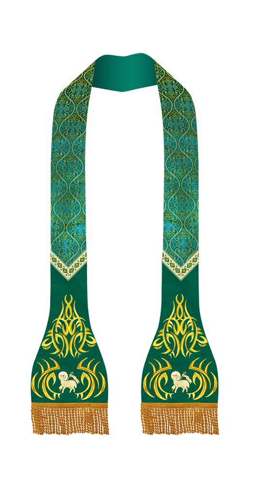 Set of Four Liturgical Roman Stole with Trims