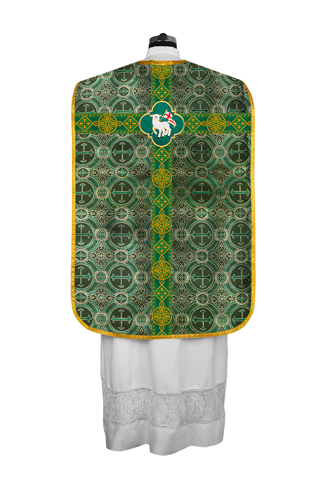 Vestimentas de casulla romana con orfebrería trenzada 