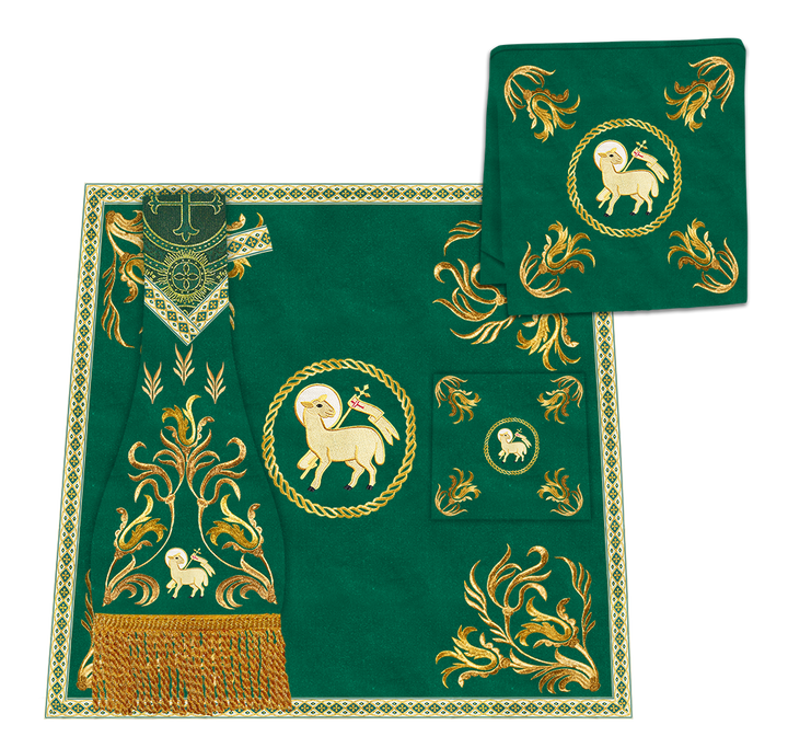 Roman Chasuble Vestment With Woven Braids and Trims