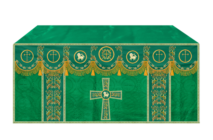 Altar Cloth with Liturgical Motif and Trims