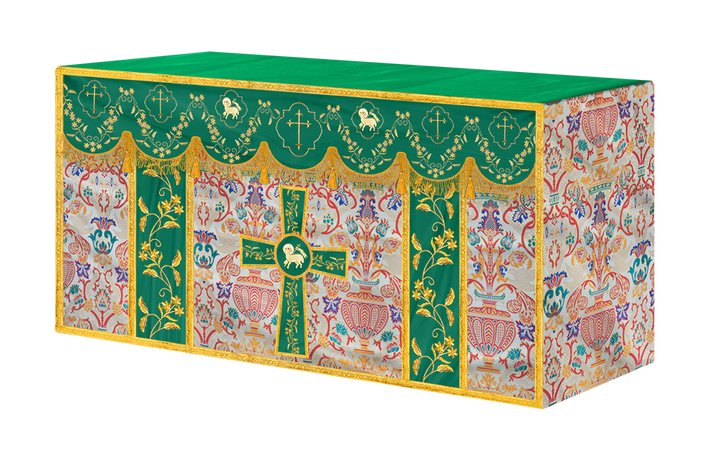 Floral Embroidery Tapestry Altar Cloth with motif