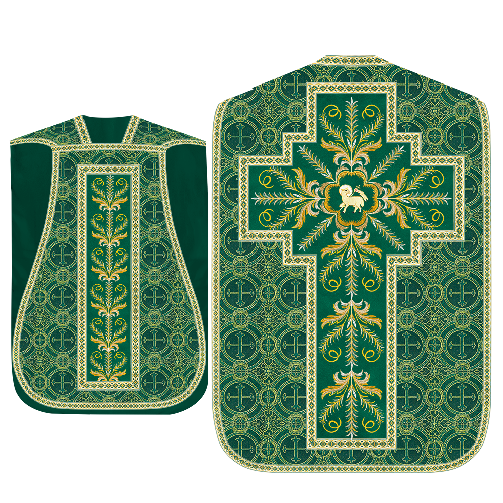 Roman Chasuble Vestment With Detailed Orphrey