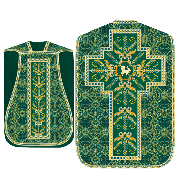 Roman Chasuble Vestment With Detailed Orphrey