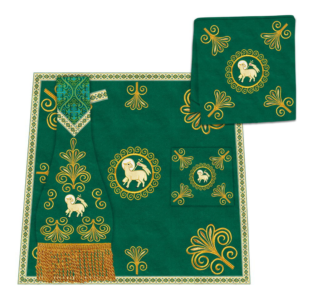 Gothic Chasuble Vestments With  Liturgical Motifs and Trims