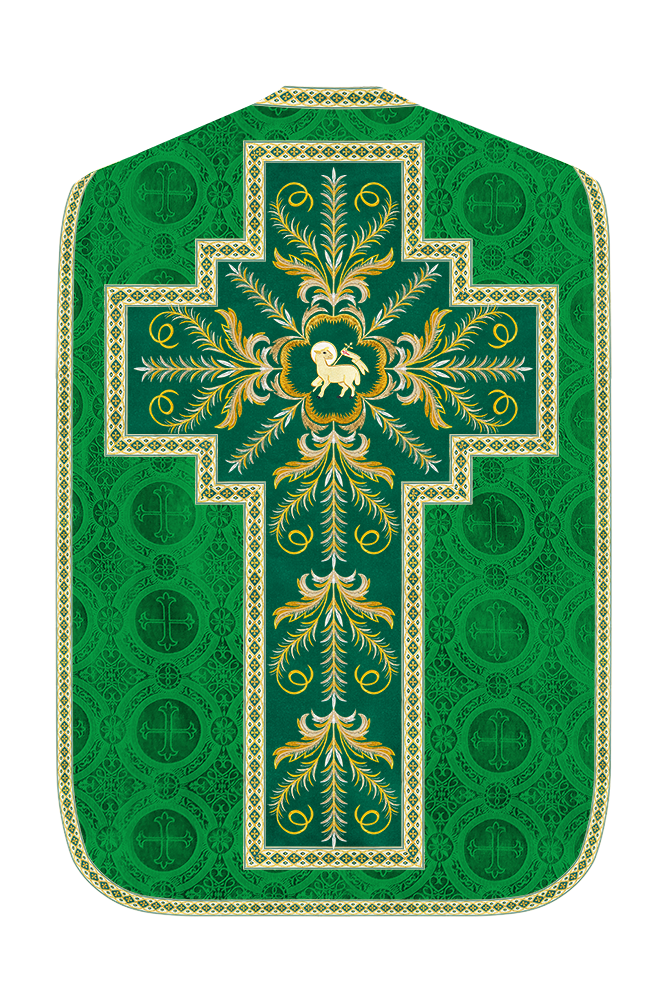 Roman Chasuble Vestment With Detailed Orphrey