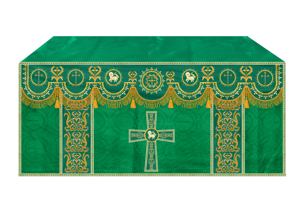 Communion Table Cloth with Embroidered Trims