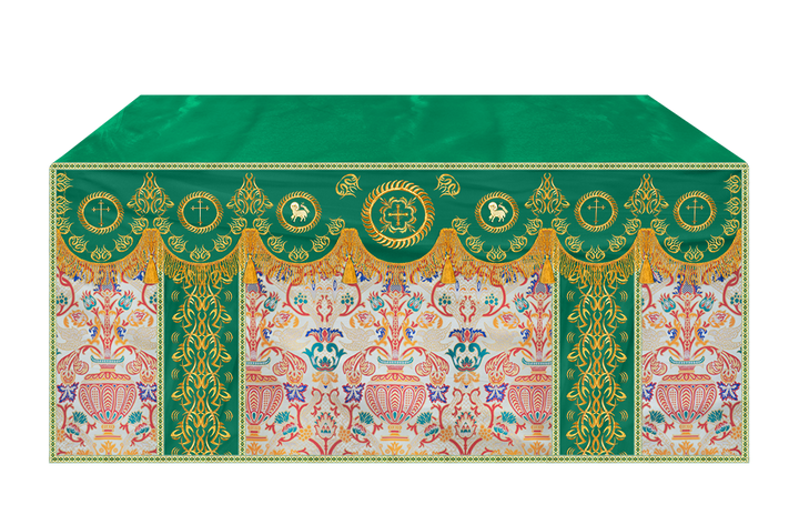 Tapestry Altar Cloth with Embroidered Motif