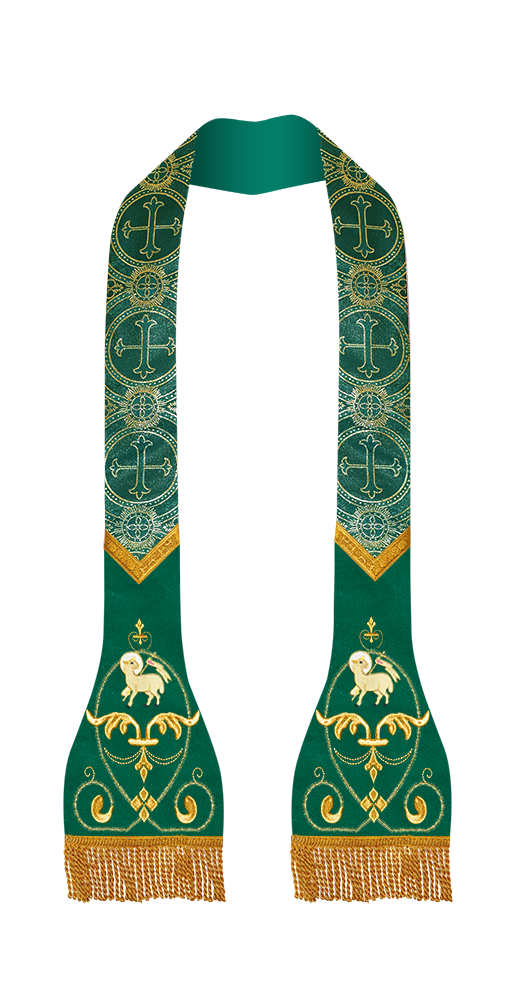 Liturgical Stole with embroidered motif