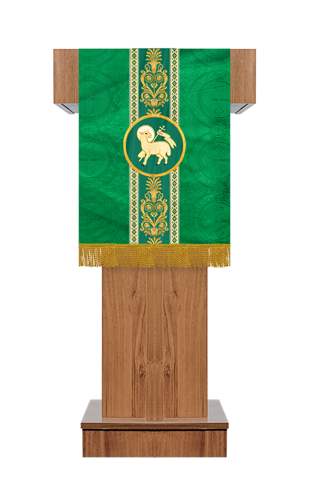 Altar Cloth with Embroidered Motif and Trims