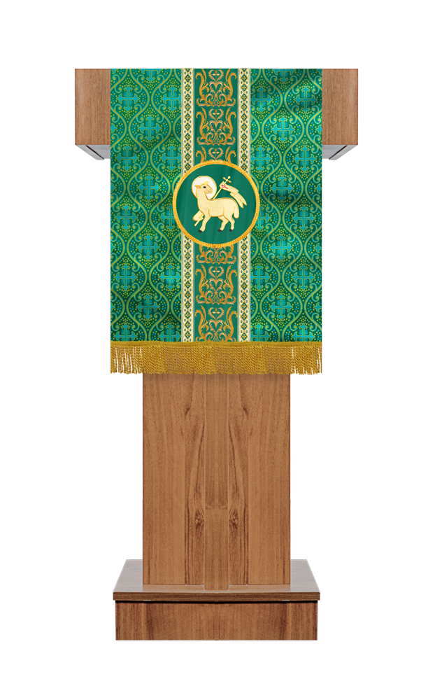 Pulpit/Lectern with Motif and Adorned woven braided and Trims