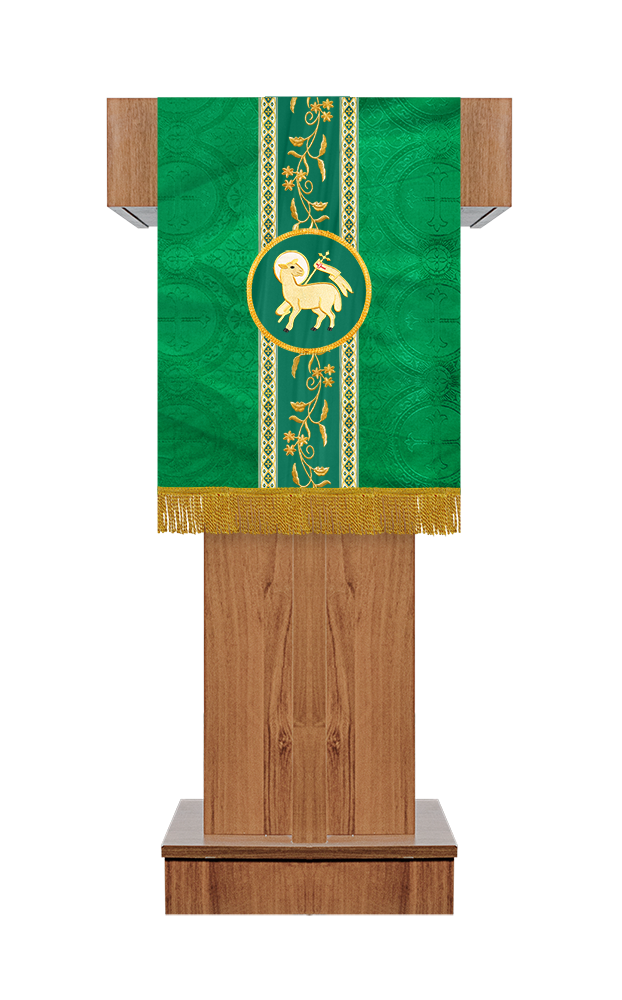 Altar Table Cloth With Floral Embroidery trims