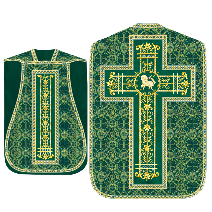 Set of Four Catholic Roman Chasuble with Spiritual Motif