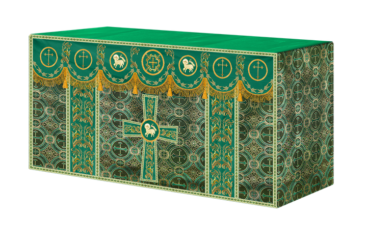 Altar Cloth with Liturgical Motif and Trims
