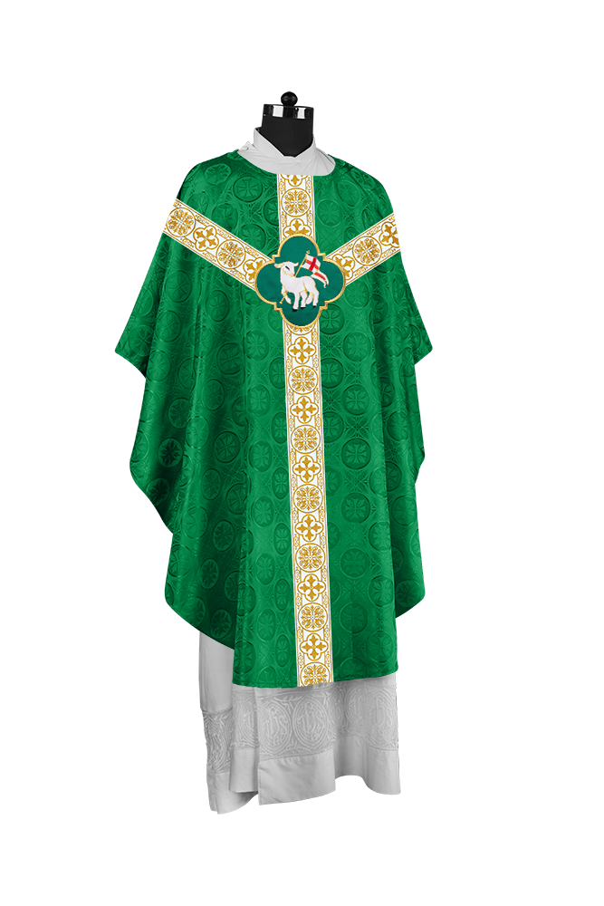 Gothic Chasuble with Woven Braided Orphrey Detailing