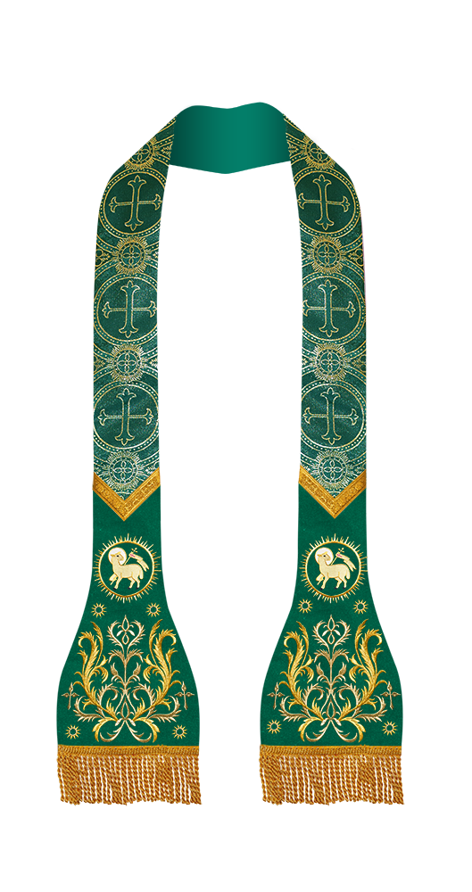 Catholic Stole with embroidery motif