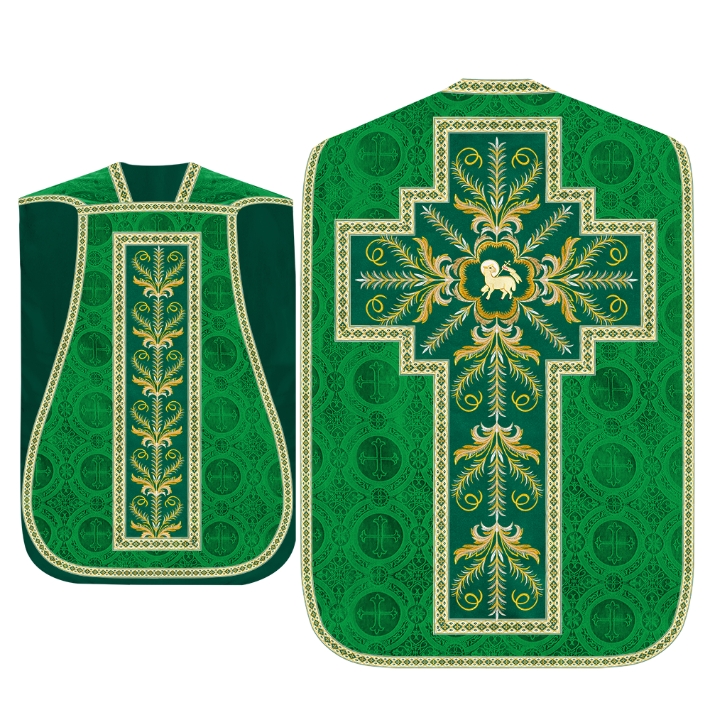 Roman Chasuble Vestment With Detailed Orphrey