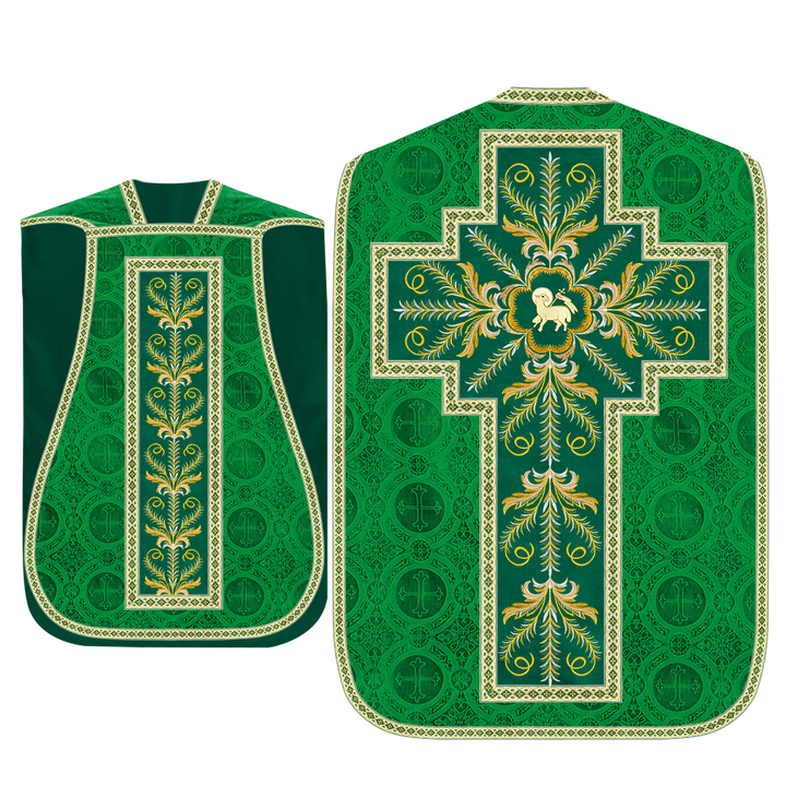 Roman Chasuble Vestment With Detailed Orphrey