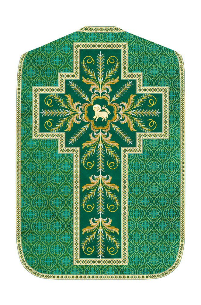 Roman Chasuble Vestment With Detailed Orphrey