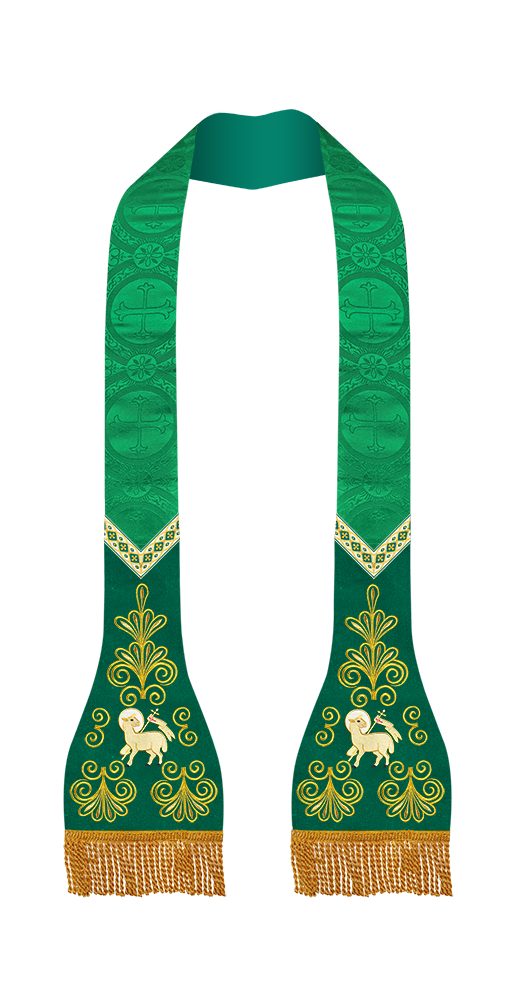 Roman Stole with Spiritual embroidery