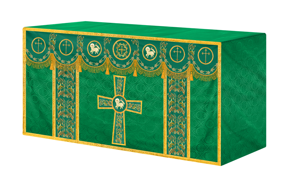 Church Altar Cloth with Refined Embroidery and Motif