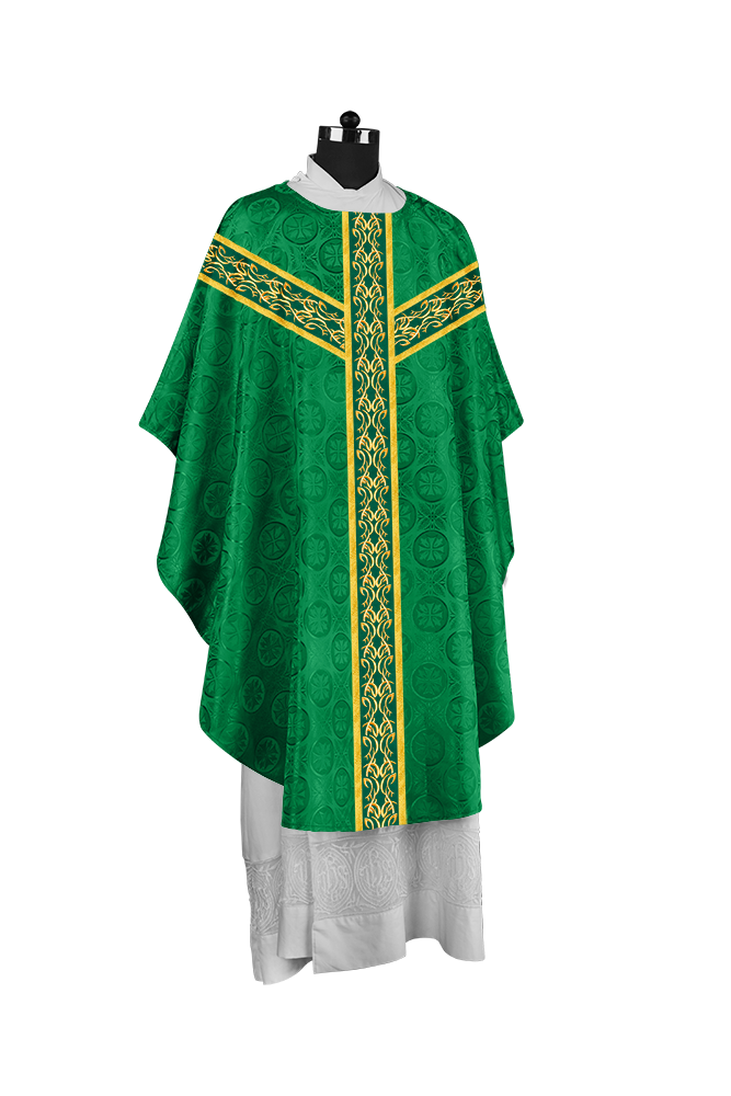 Exquisite Gothic Chasuble with Ornate Embroidery Trims