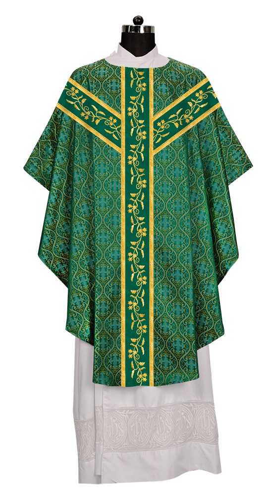 Gothic chasuble Vestment with Floral Design