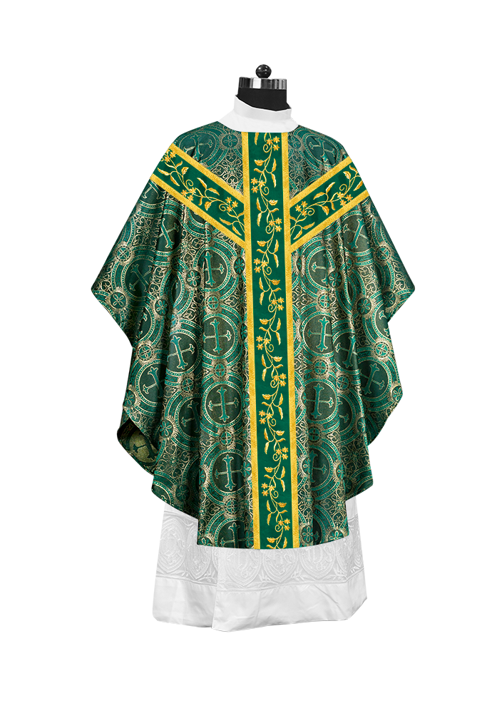 Gothic chasuble Vestment with Floral Design