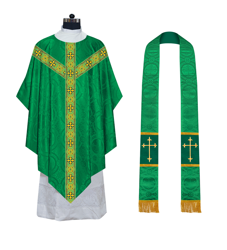 Pugin Chasuble with Woven Braids