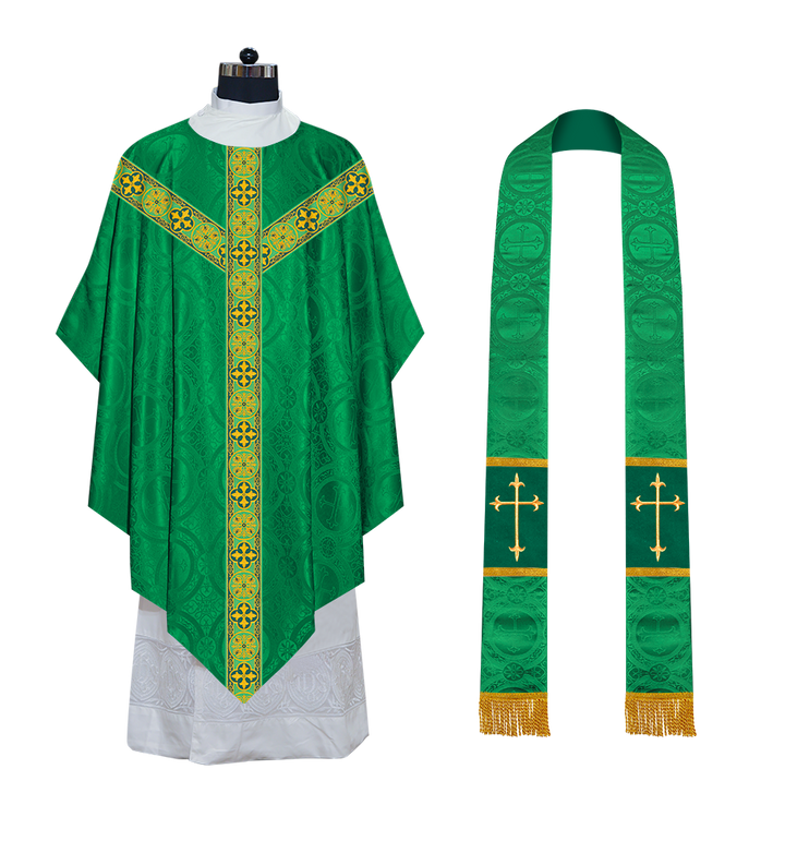 Pugin Chasuble with Woven Braids