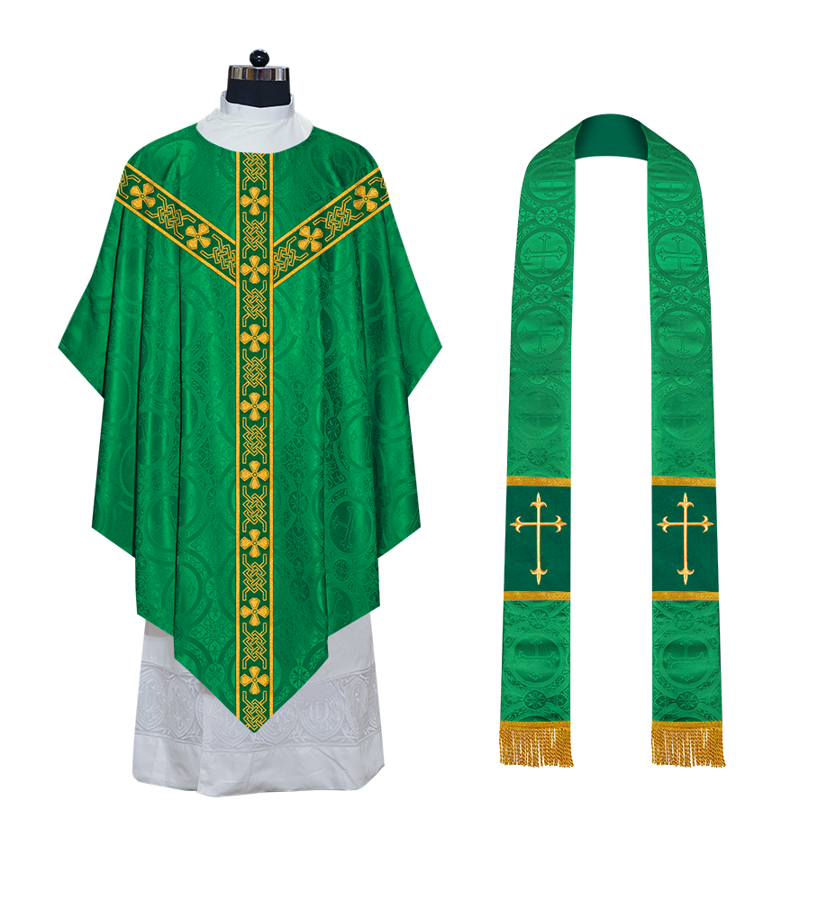 Pugin Chasuble with Detailed Braids