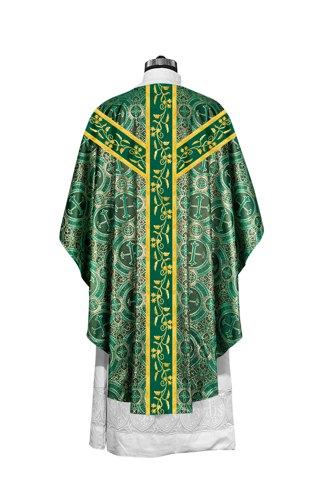 Gothic chasuble Vestment with Floral Design