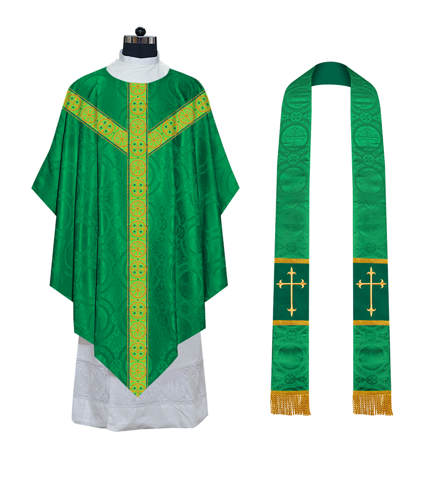 Pugin Chasuble with Detailed Braids