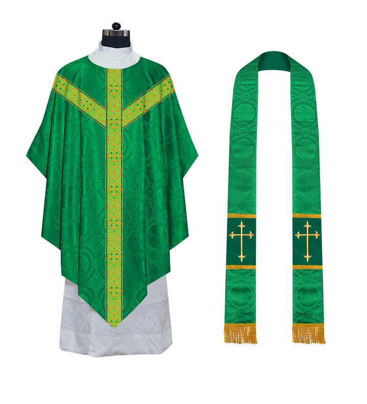 Pugin Chasuble with Detailed Braids