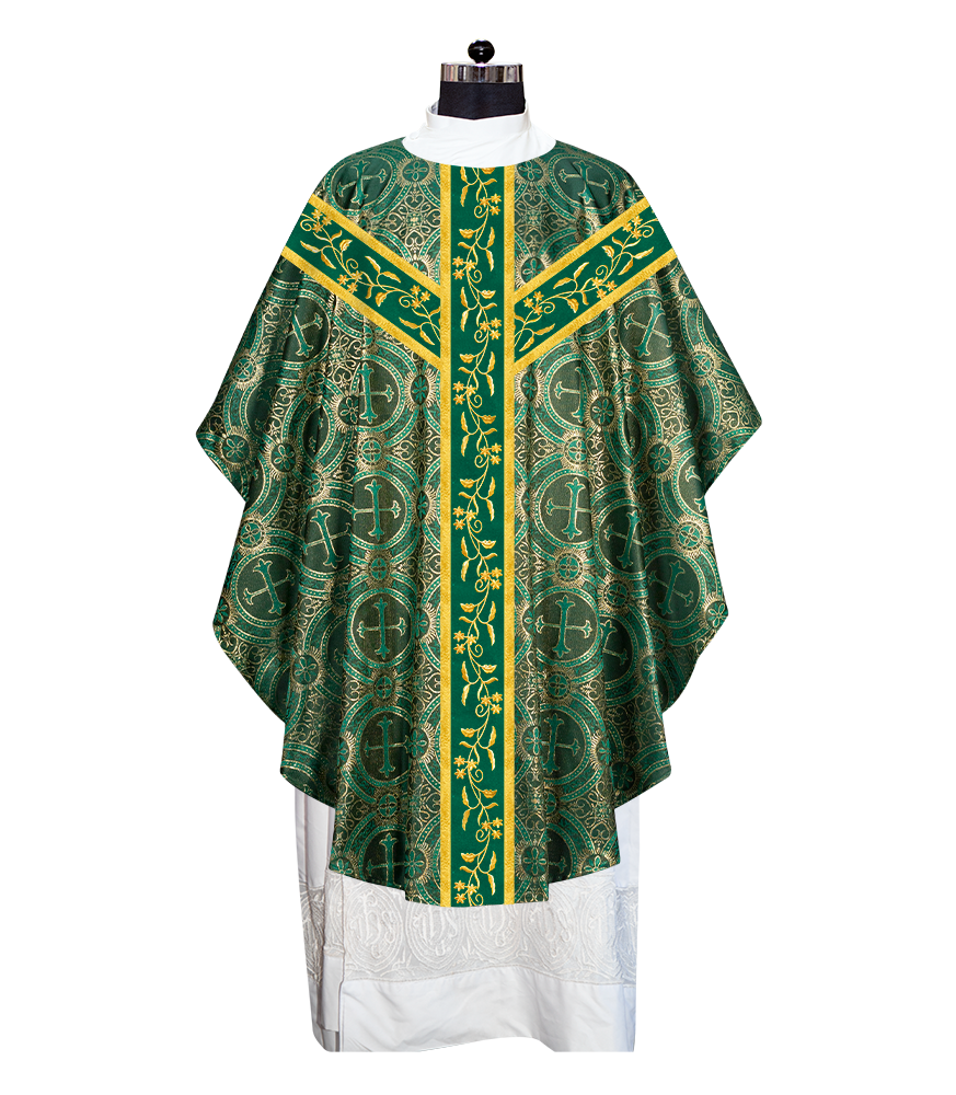 Gothic chasuble Vestment with Floral Design