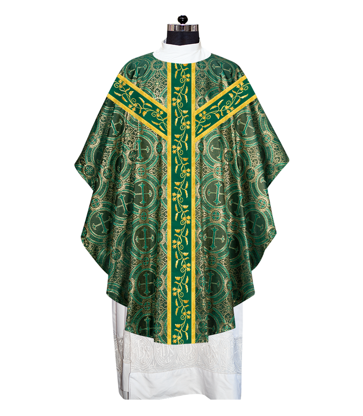 Gothic chasuble Vestment with Floral Design