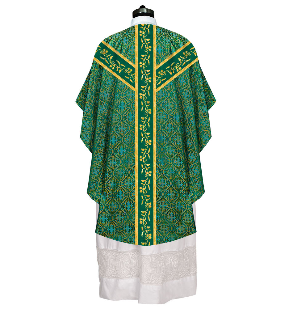 Gothic chasuble Vestment with Floral Design