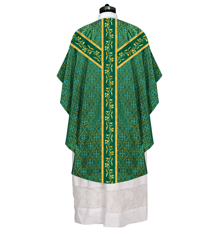 Gothic chasuble Vestment with Floral Design