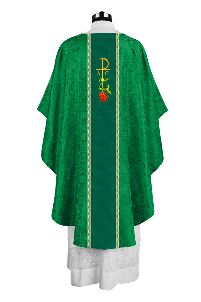 Premium Gothic Chasuble Adorned with Embroidered Motif