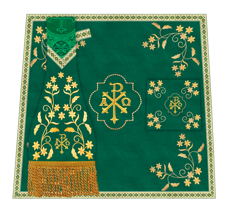 Borromean Chasuble Vestment Ornated With Floral Design and Trims